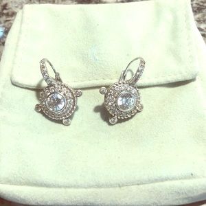 Judith Ripka Silver Estate Diamonique Earrings